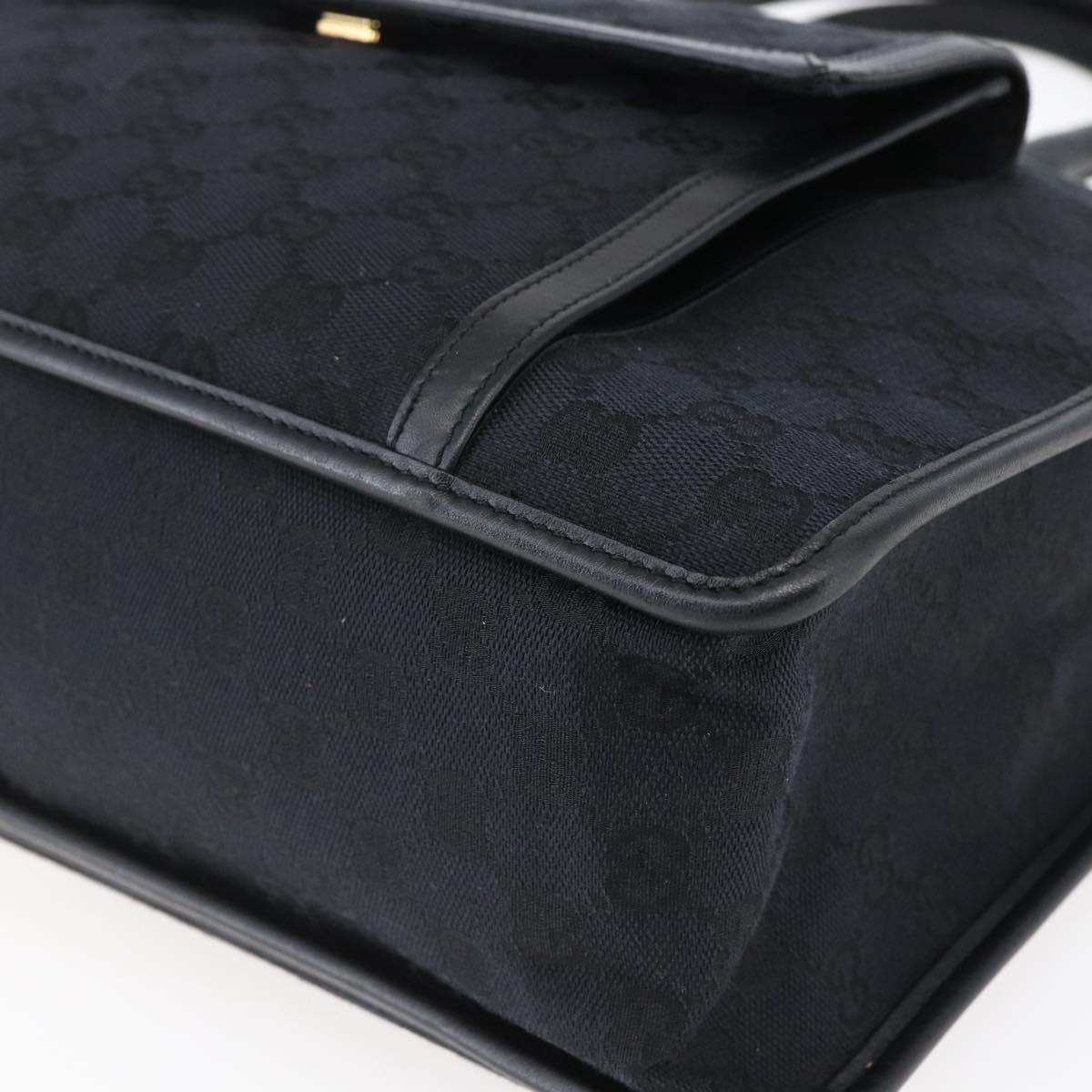 GUCCI GG Canvas Hand Bag Black Silver 000 0854 Auth 144629