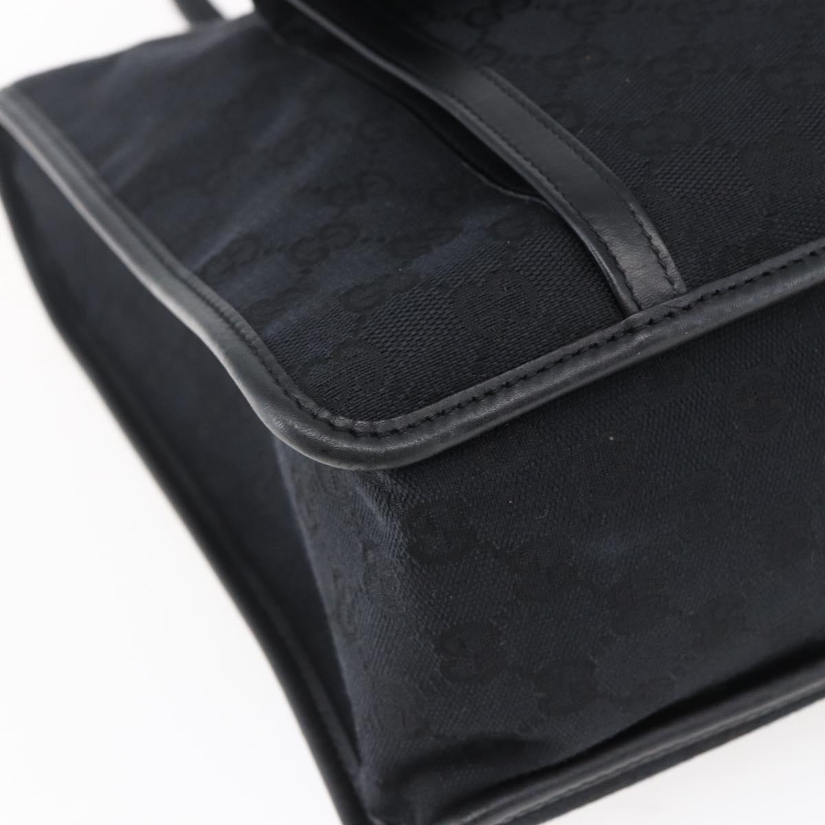GUCCI GG Canvas Hand Bag Black Silver 000 0854 Auth 144629