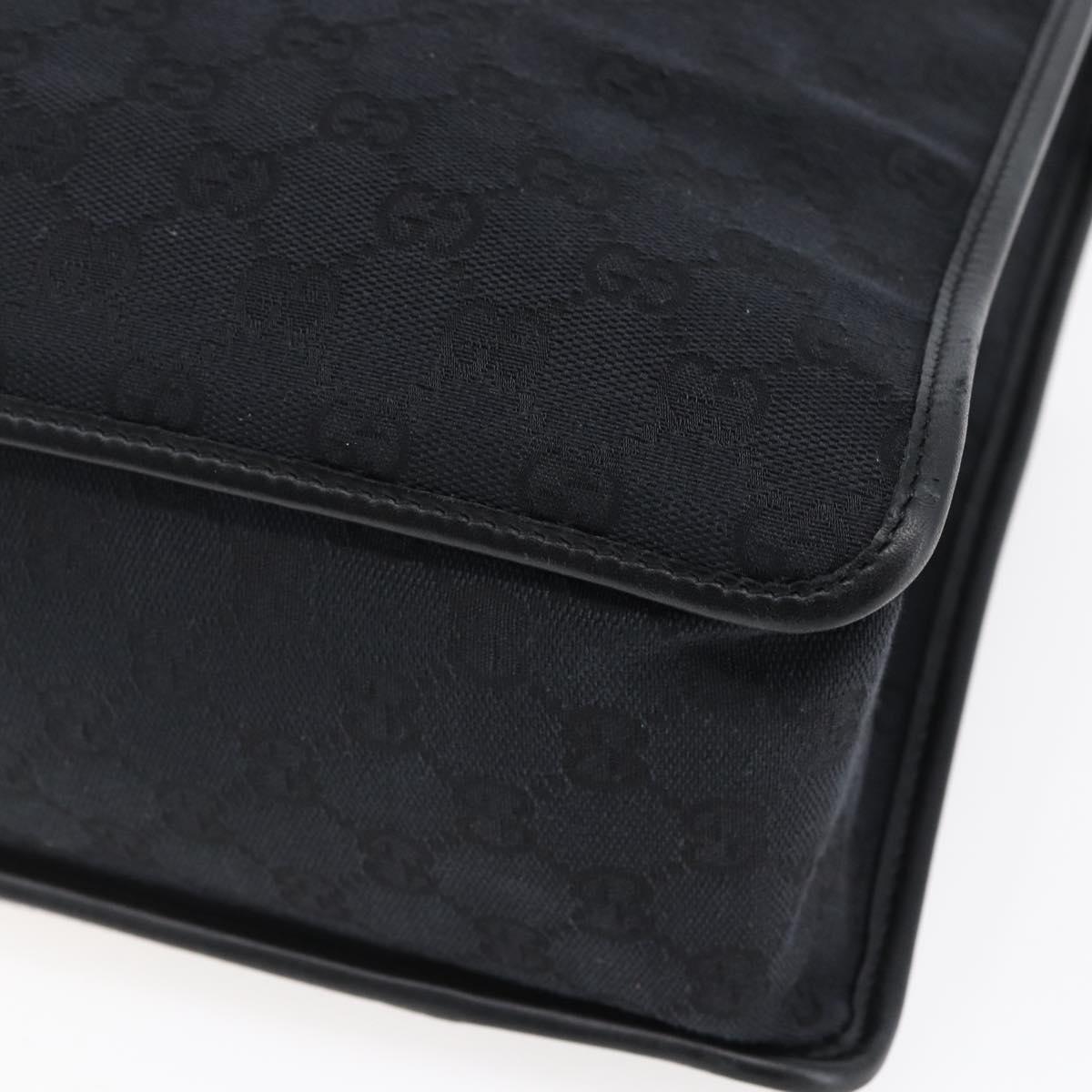 GUCCI GG Canvas Hand Bag Black Silver 000 0854 Auth 144629