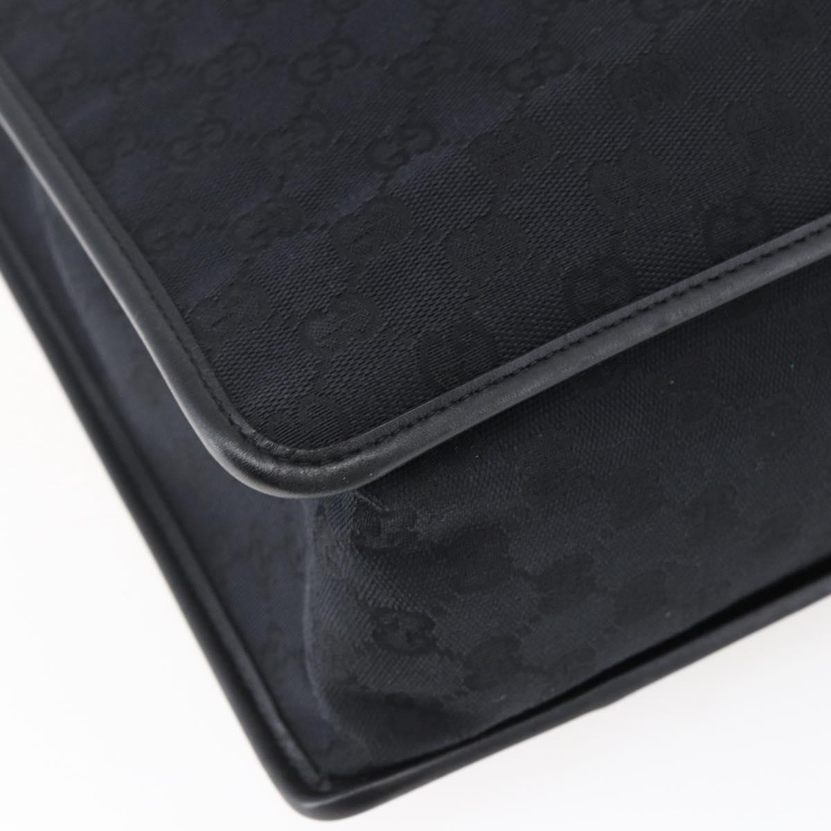 GUCCI GG Canvas Hand Bag Black Silver 000 0854 Auth 144629