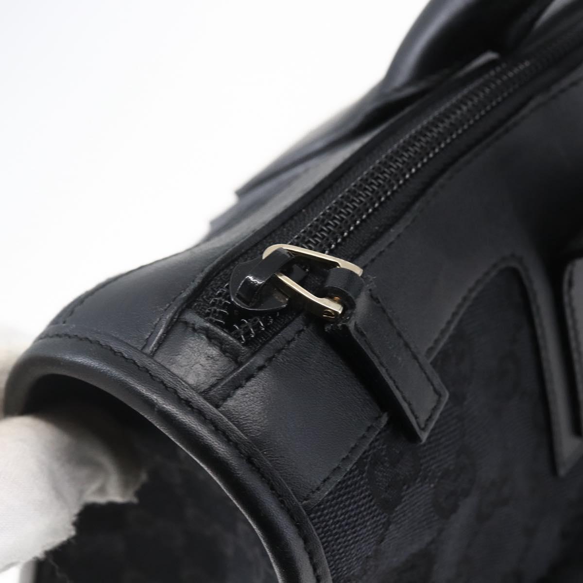GUCCI GG Canvas Hand Bag Black Silver 000 0854 Auth 144629