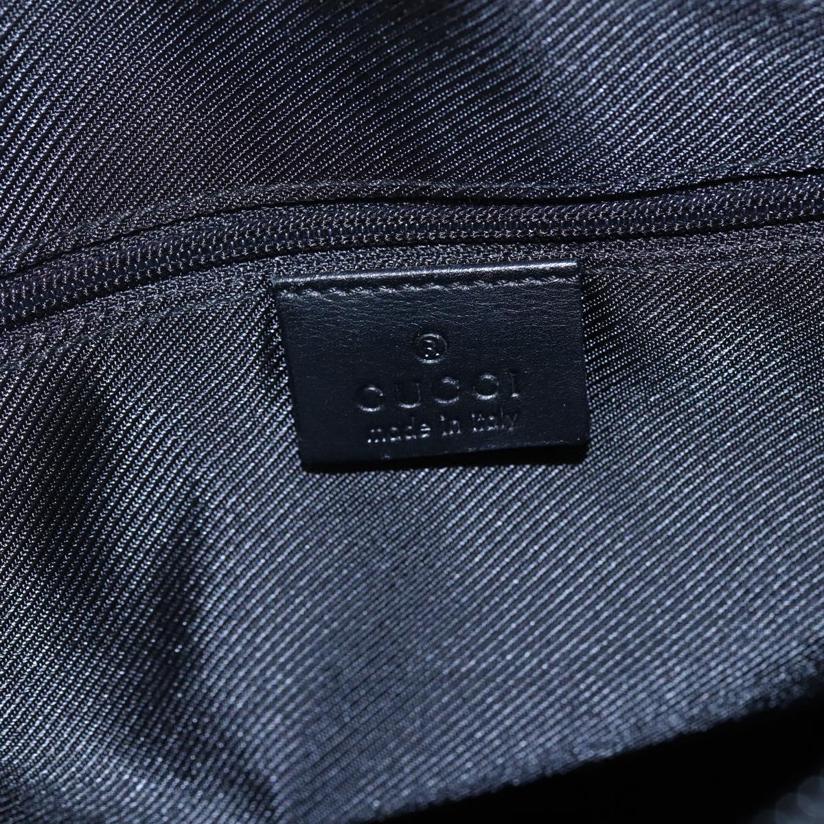 GUCCI GG Canvas Hand Bag Black Silver 000 0854 Auth 144629