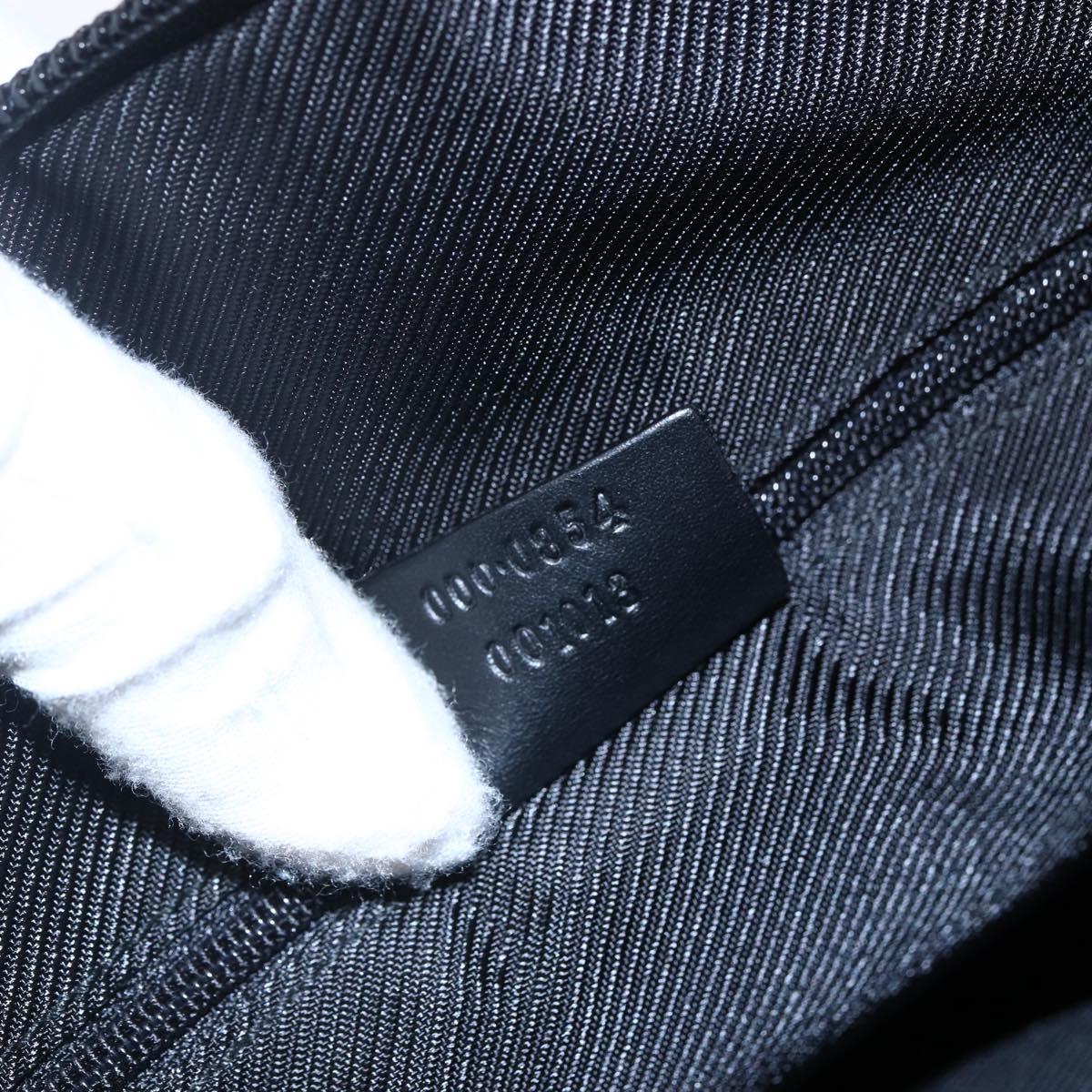 GUCCI GG Canvas Hand Bag Black Silver 000 0854 Auth 144629