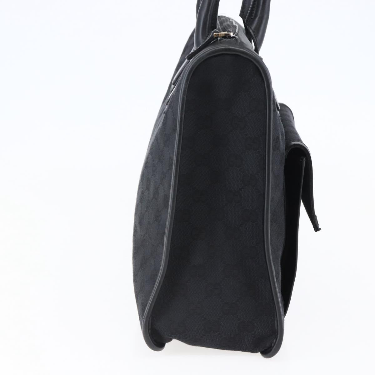 GUCCI GG Canvas Hand Bag Black Silver 000 0854 Auth 144629