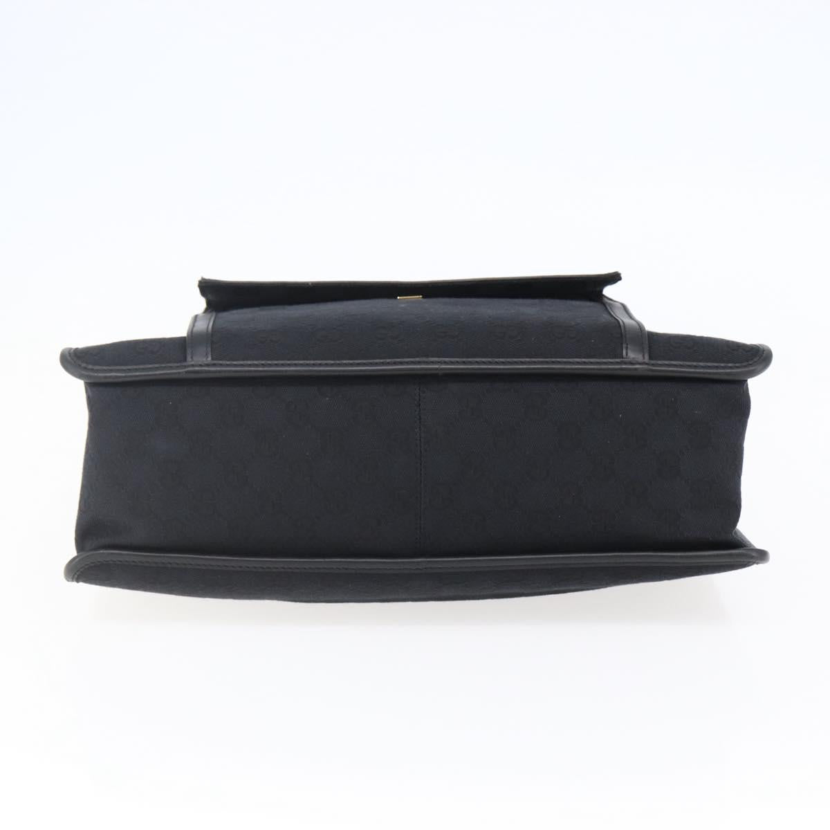 GUCCI GG Canvas Hand Bag Black Silver 000 0854 Auth 144629