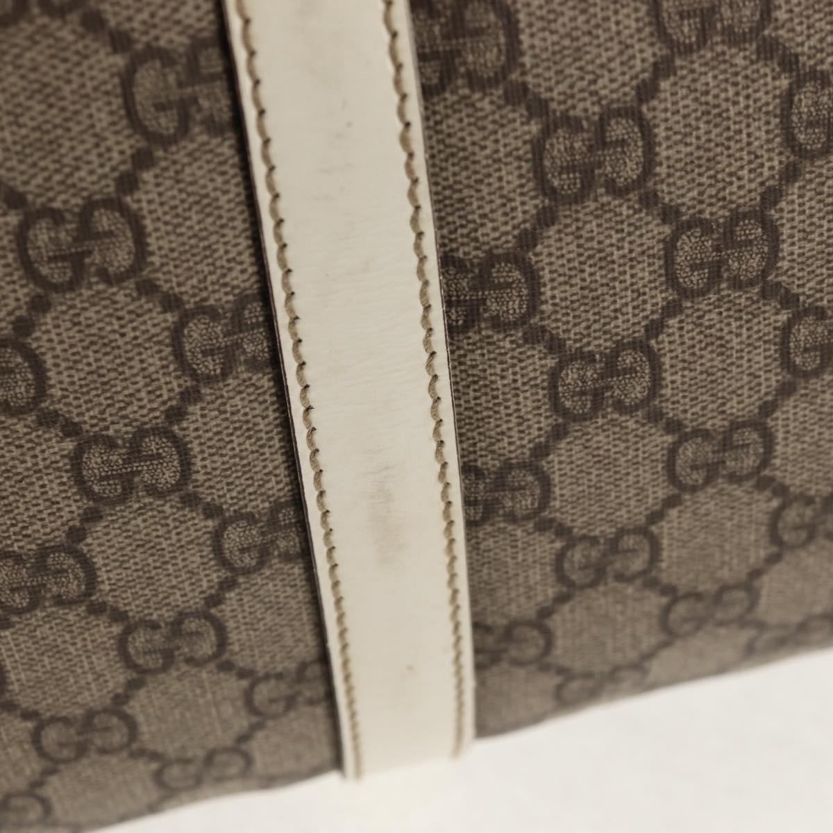 GUCCI GG Supreme Hand Bag PVC Beige Gold 193603 Auth 144631V
