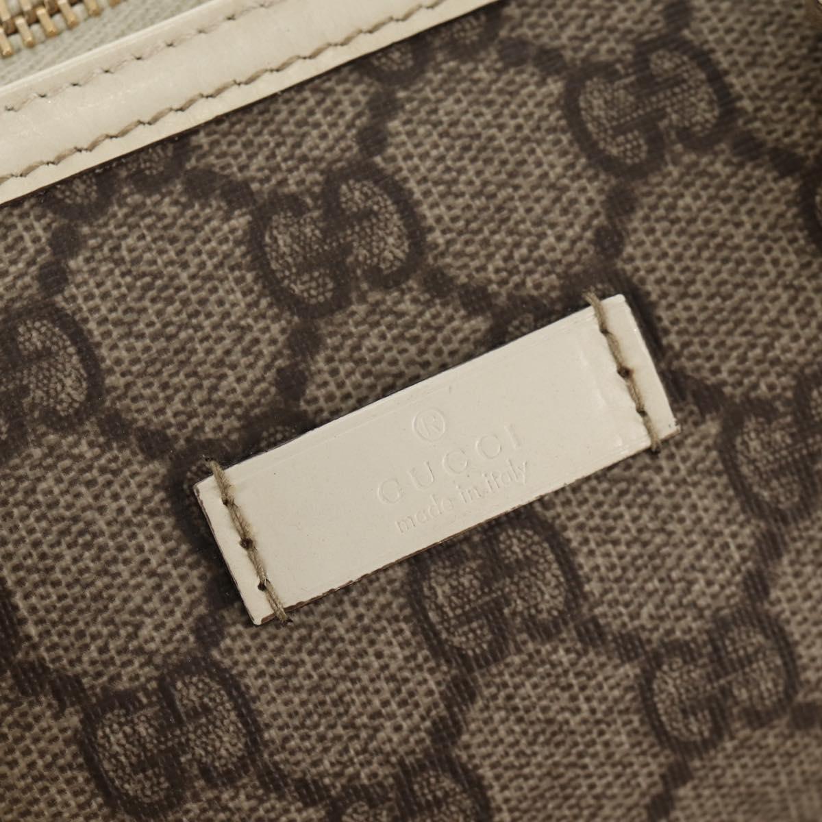 GUCCI GG Supreme Hand Bag PVC Beige Gold 193603 Auth 144631V