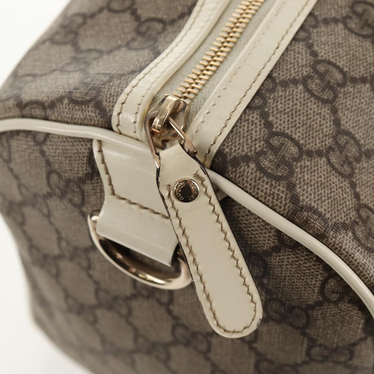 GUCCI GG Supreme Hand Bag PVC Beige Gold 193603 Auth 144631V