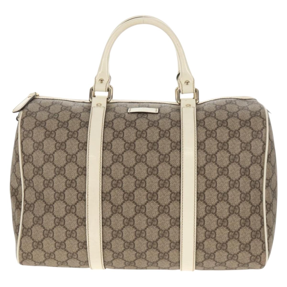 GUCCI GG Supreme Hand Bag PVC Beige Gold 193603 Auth 144631V