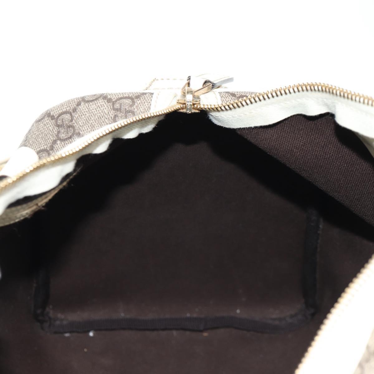 GUCCI GG Supreme Hand Bag PVC Beige Gold 193603 Auth 144631V