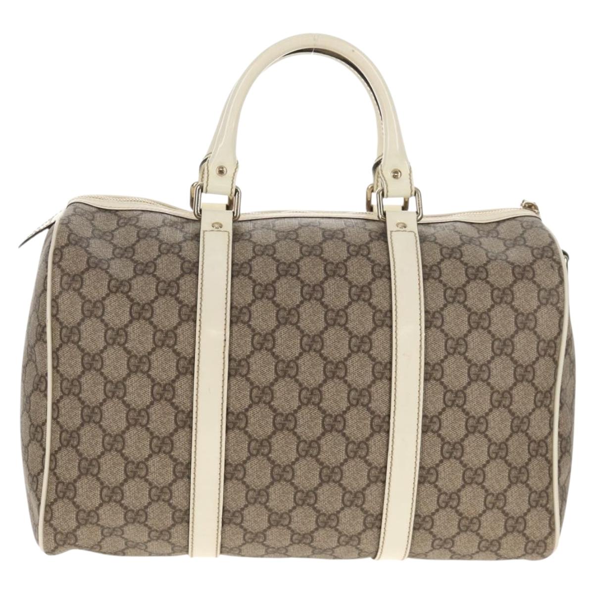 GUCCI GG Supreme Hand Bag PVC Beige Gold 193603 Auth 144631V