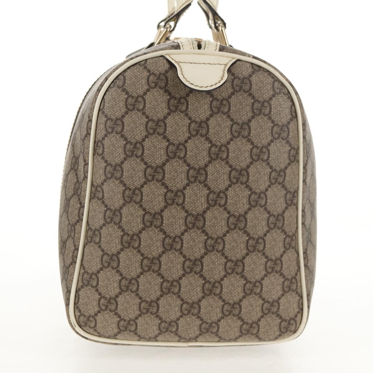 GUCCI GG Supreme Hand Bag PVC Beige Gold 193603 Auth 144631V