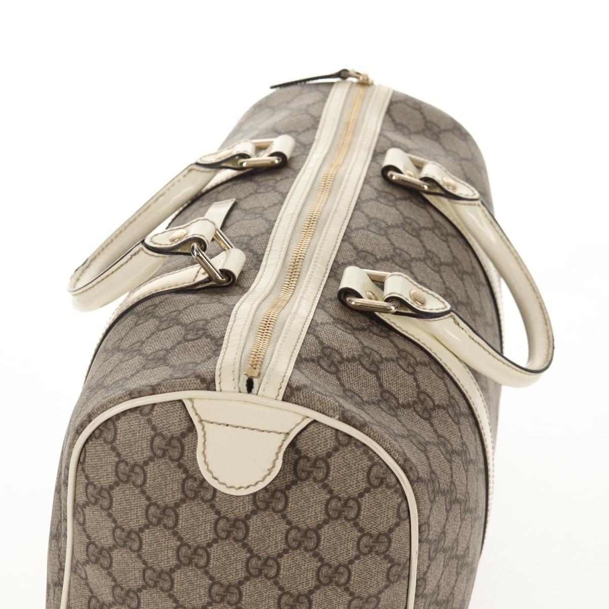 GUCCI GG Supreme Hand Bag PVC Beige Gold 193603 Auth 144631V