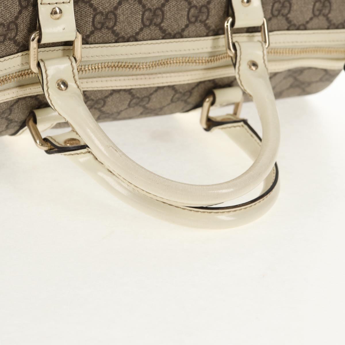 GUCCI GG Supreme Hand Bag PVC Beige Gold 193603 Auth 144631V
