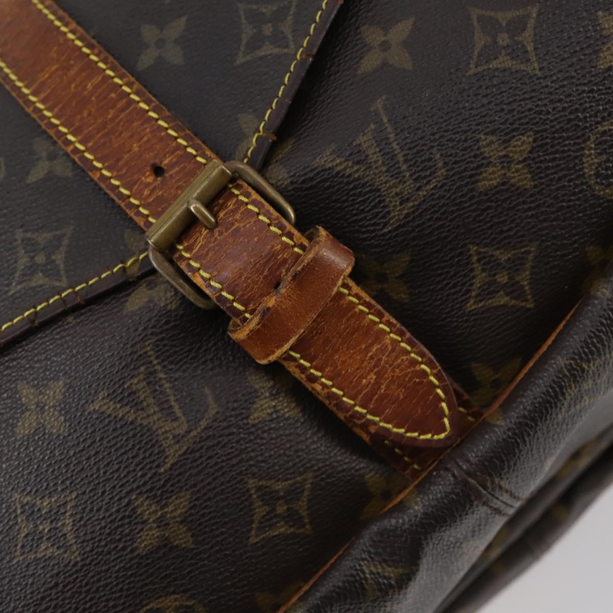 LOUIS VUITTON Monogram Saumur 35 Shoulder Bag M42254 LV Auth 144639