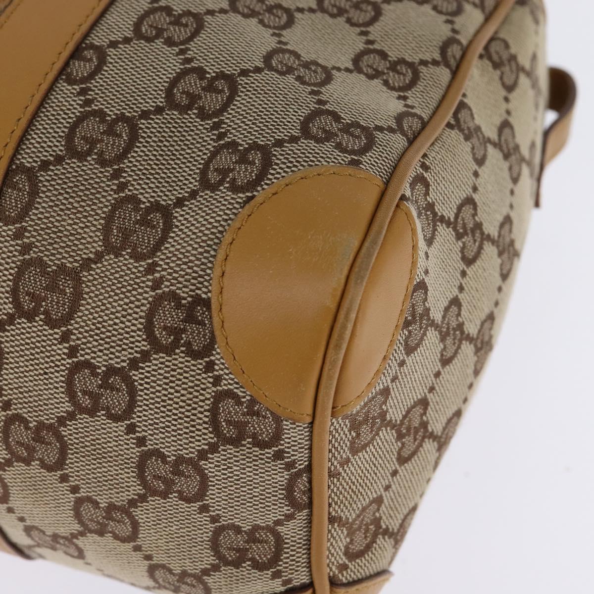 GUCCI GG Canvas Sherry Line Hand Bag Beige Gold 000 0851 Auth 144649