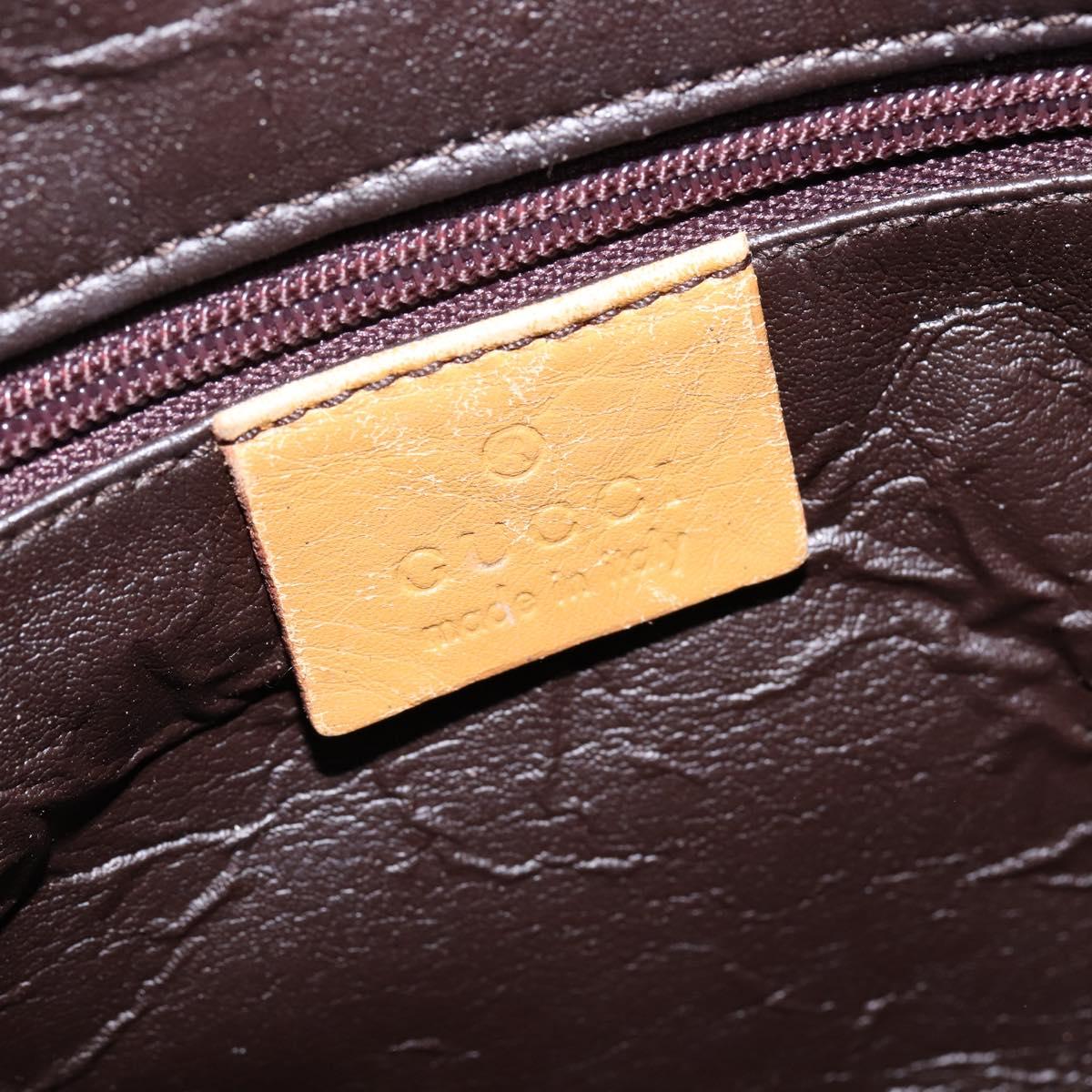 GUCCI GG Canvas Sherry Line Hand Bag Beige Gold 000 0851 Auth 144649