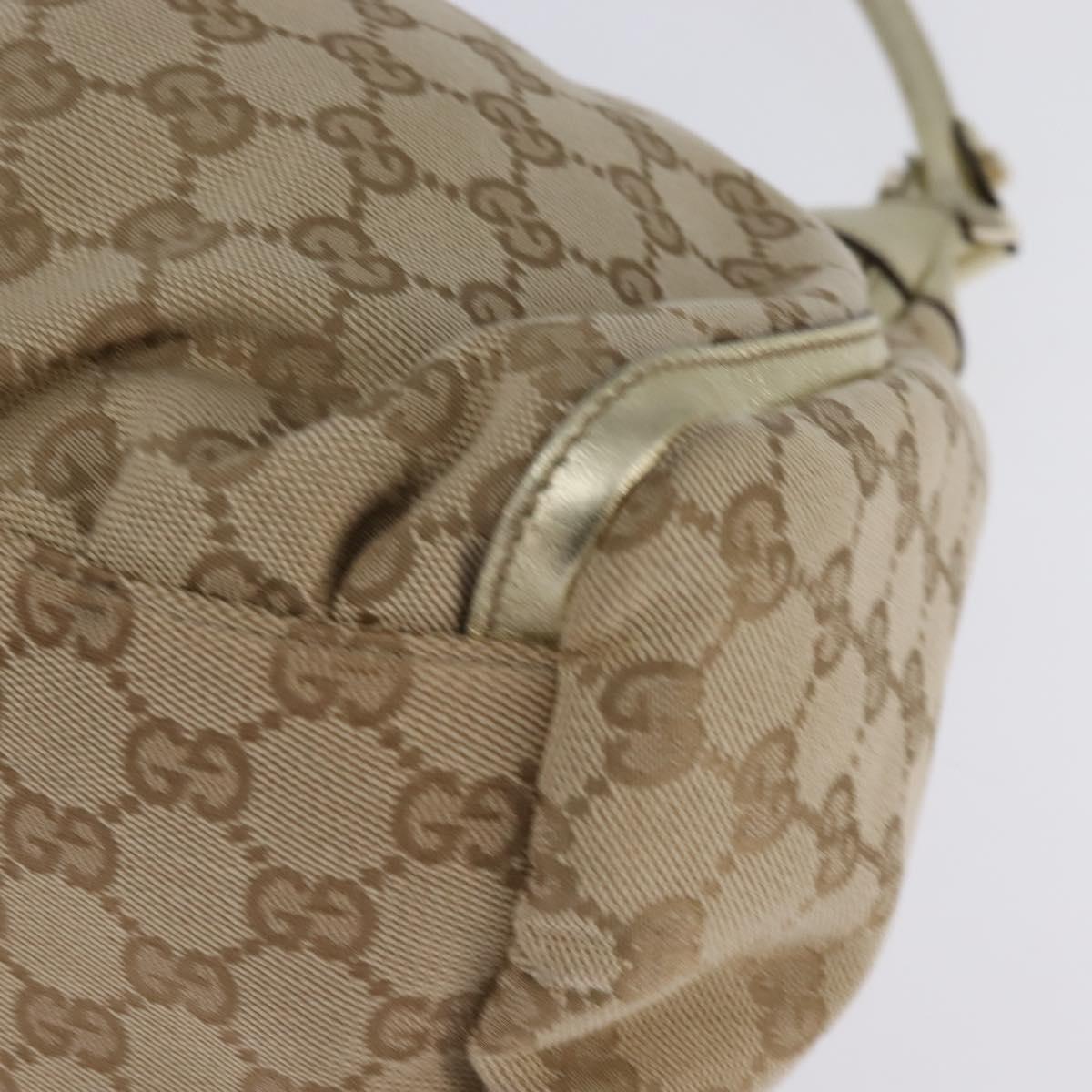 GUCCI GG Canvas Abbey Shoulder Bag Beige Gold 189833 Auth 144659
