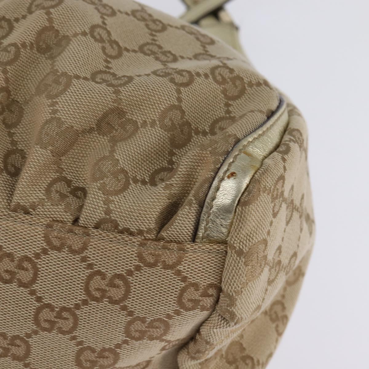 GUCCI GG Canvas Abbey Shoulder Bag Beige Gold 189833 Auth 144659