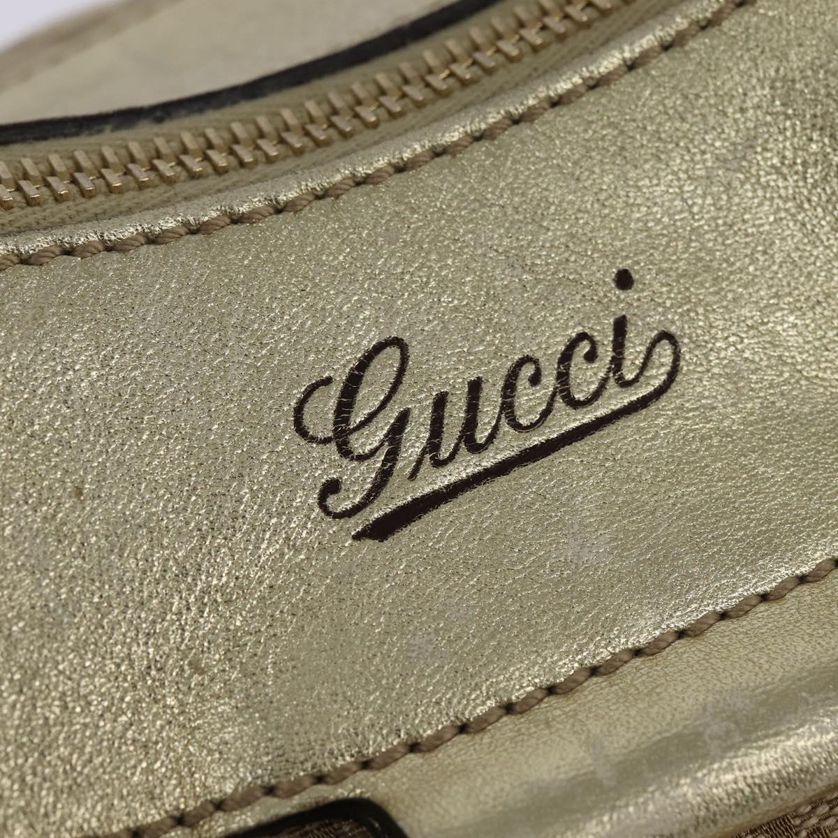 GUCCI GG Canvas Abbey Shoulder Bag Beige Gold 189833 Auth 144659