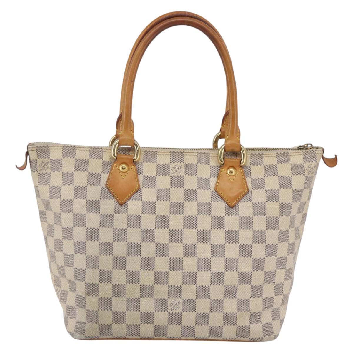 LOUIS VUITTON Damier Azur Saleya PM Tote Bag N51186 LV Auth 144671