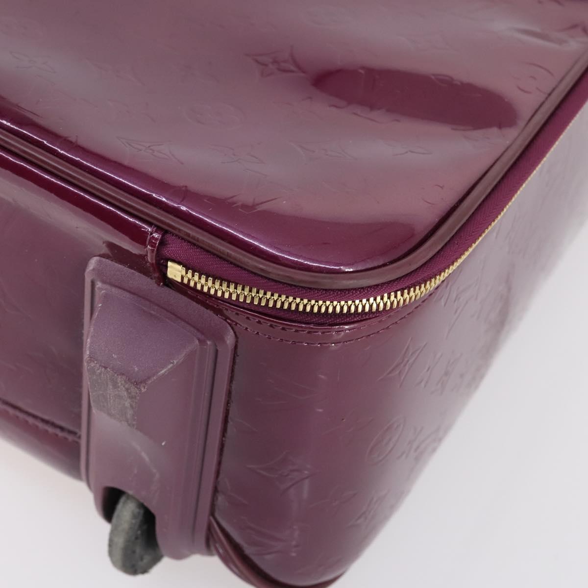 LOUIS VUITTON Monogram Vernis Pegas 45 suitcase Violet LV Auth 144675