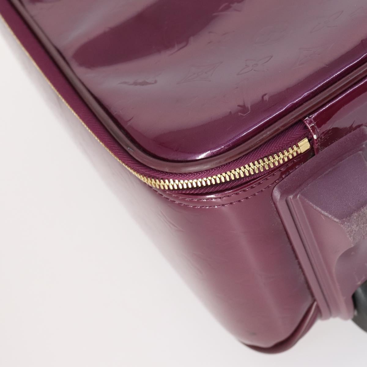 LOUIS VUITTON Monogram Vernis Pegas 45 suitcase Violet LV Auth 144675