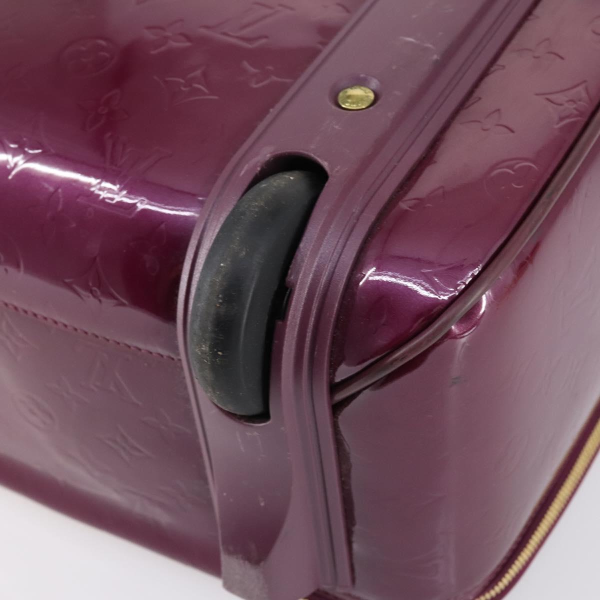 LOUIS VUITTON Monogram Vernis Pegas 45 suitcase Violet LV Auth 144675