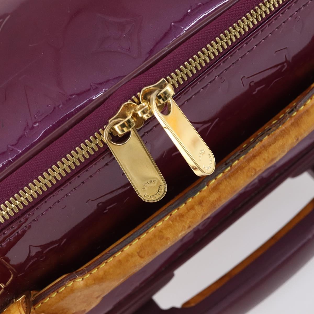 LOUIS VUITTON Monogram Vernis Pegas 45 suitcase Violet LV Auth 144675