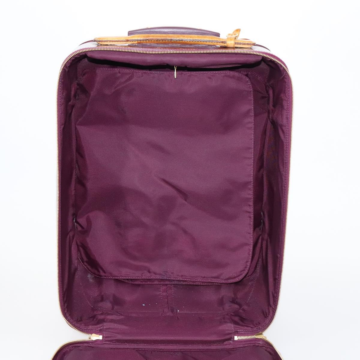LOUIS VUITTON Monogram Vernis Pegas 45 suitcase Violet LV Auth 144675