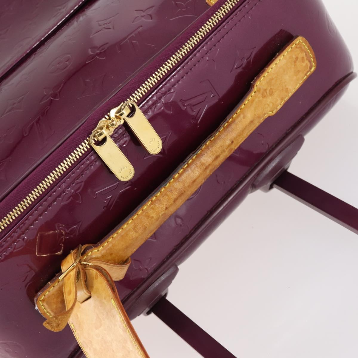 LOUIS VUITTON Monogram Vernis Pegas 45 suitcase Violet LV Auth 144675