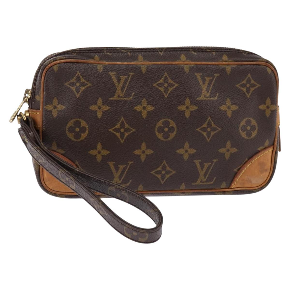 LOUIS VUITTON Monogram Marly Dragonne PM Clutch Bag M51827 LV Auth 144677