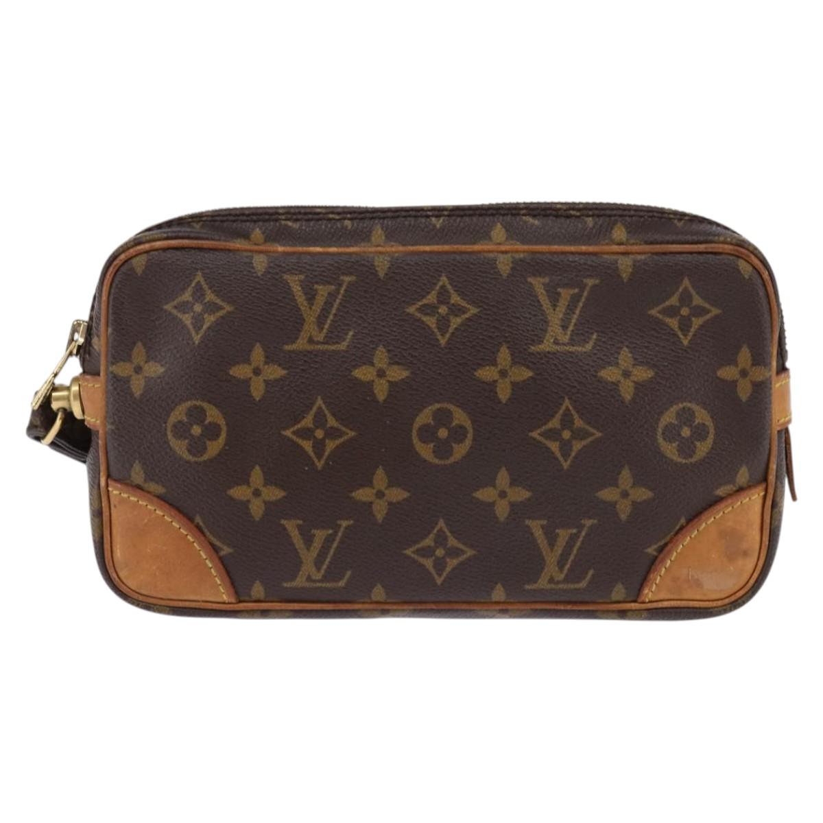 LOUIS VUITTON Monogram Marly Dragonne PM Clutch Bag M51827 LV Auth 144677