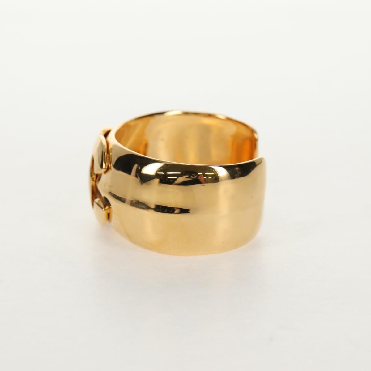 CHANEL Bangle Bracelet Metal Black CC Auth 144682V