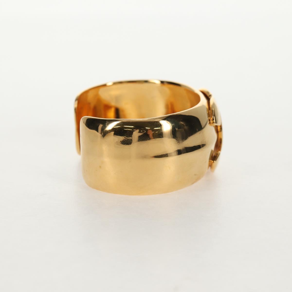 CHANEL Bangle Bracelet Metal Black CC Auth 144682V