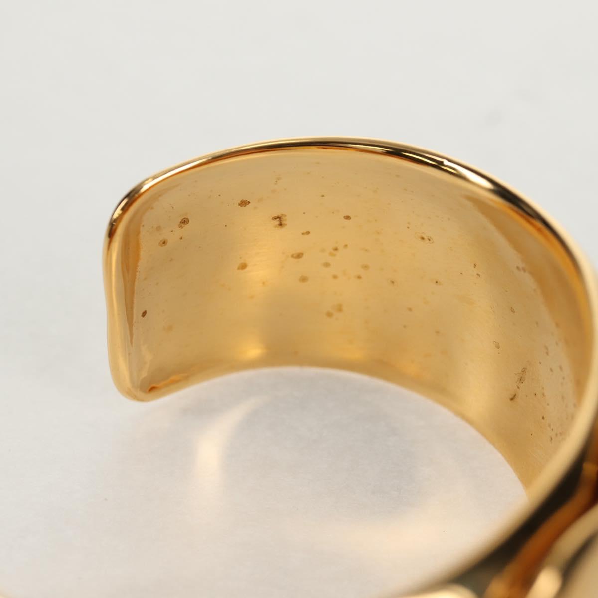 CHANEL Bangle Bracelet Metal Black CC Auth 144682V