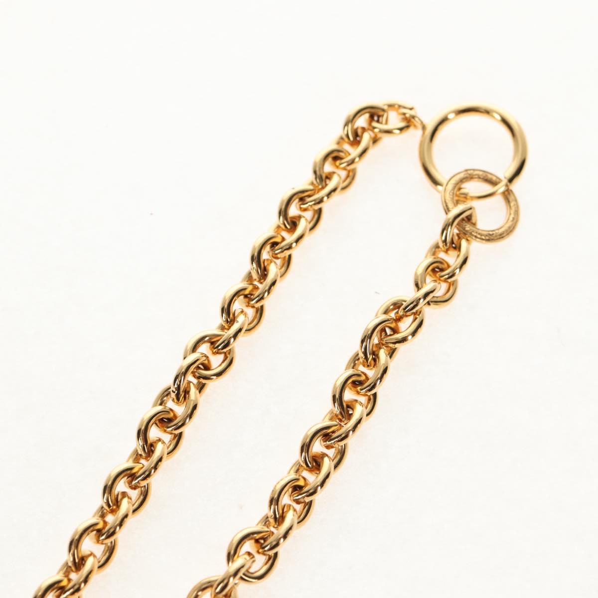 CHANEL COCO Mark Necklace metal Gold CC Auth 144683V