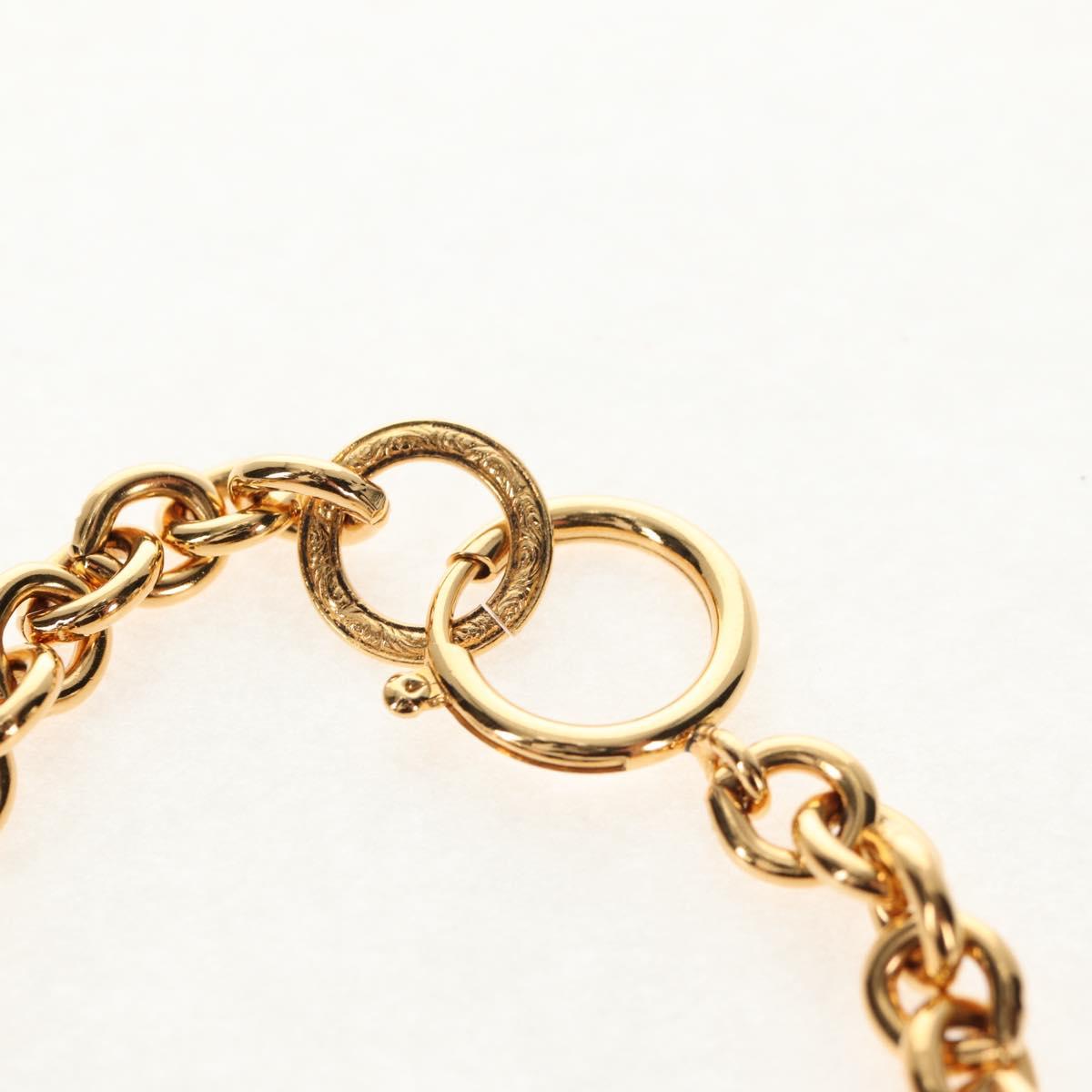 CHANEL COCO Mark Necklace metal Gold CC Auth 144683V