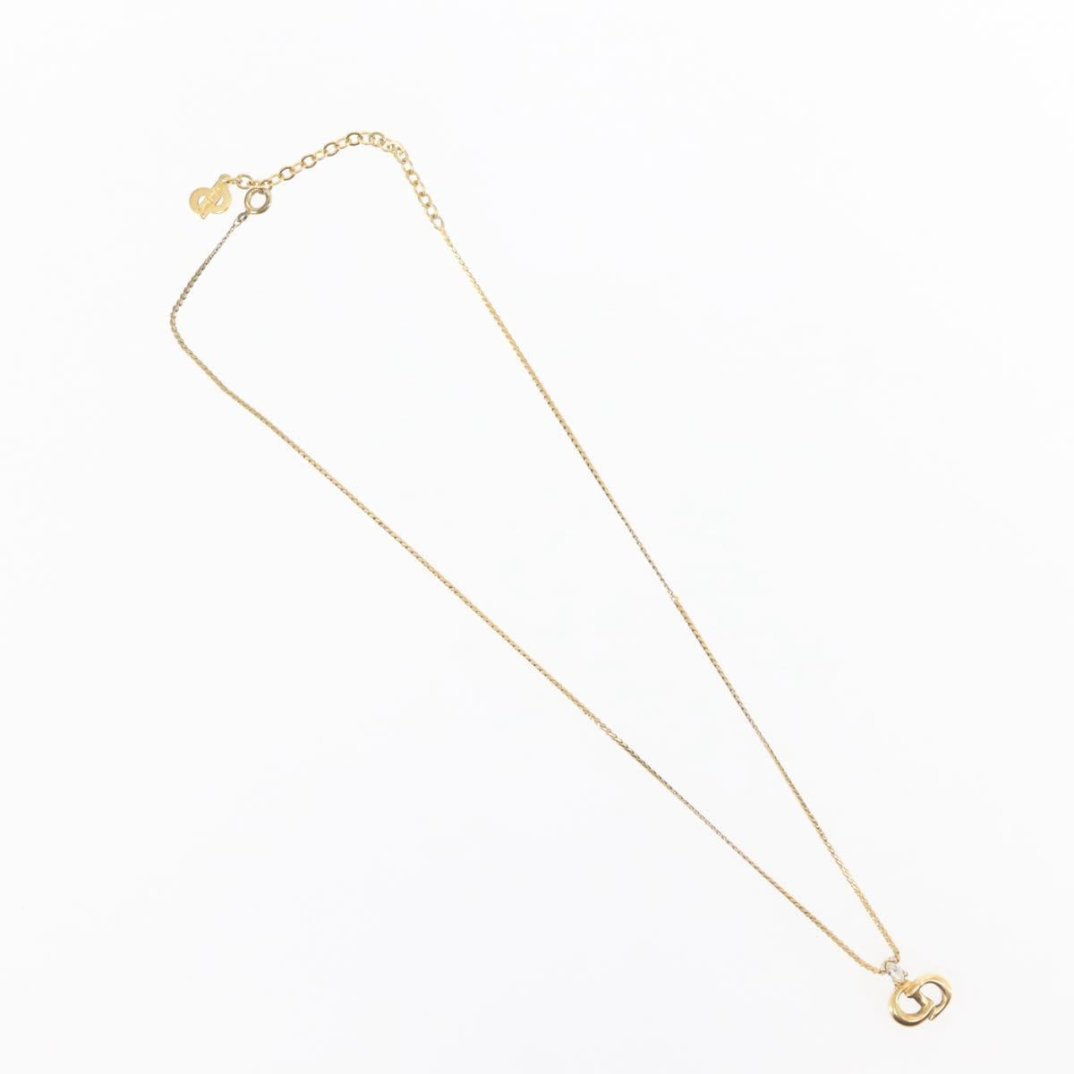 Christian Dior Necklace metal Gold Auth 144688