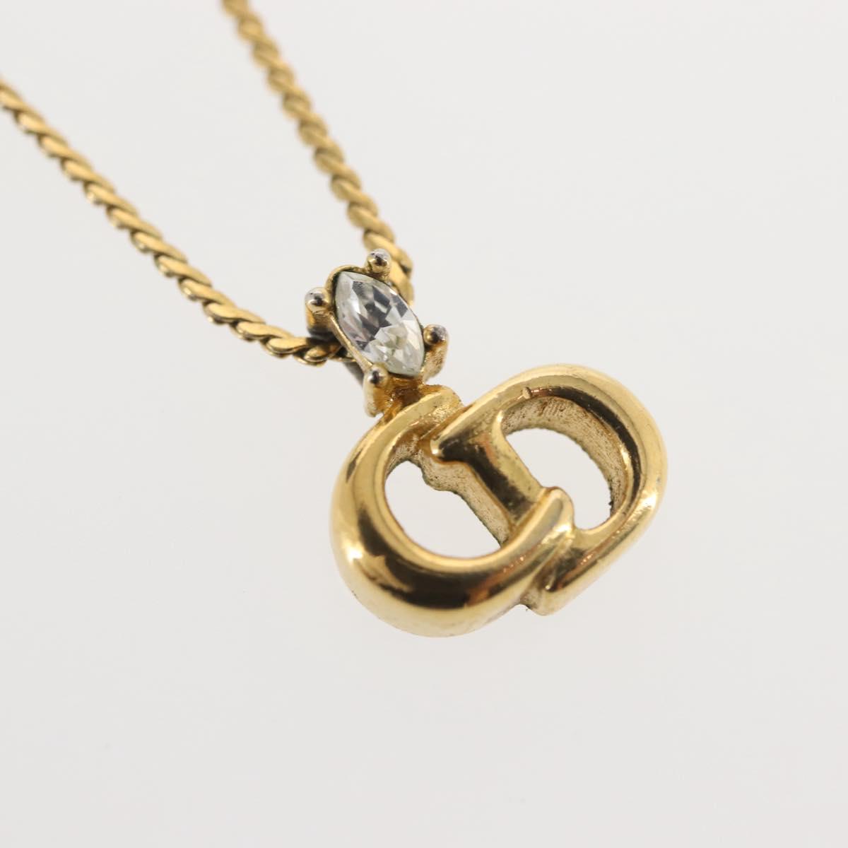 Christian Dior Necklace metal Gold Auth 144688
