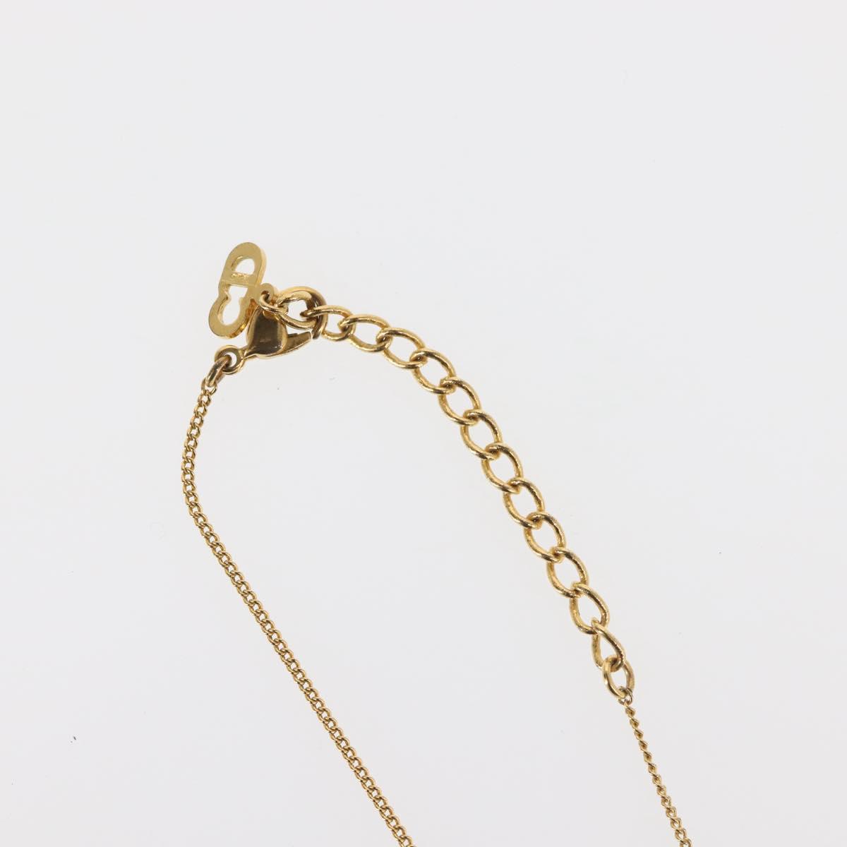 Christian Dior Necklace metal Gold Auth 144689