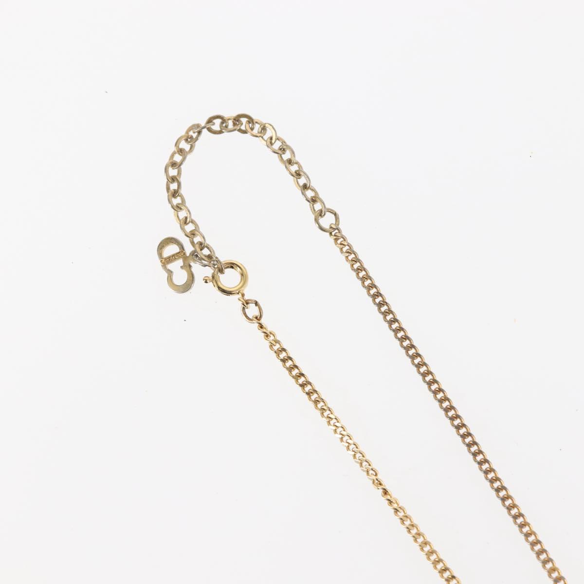 Christian Dior Necklace metal Gold Auth 144692
