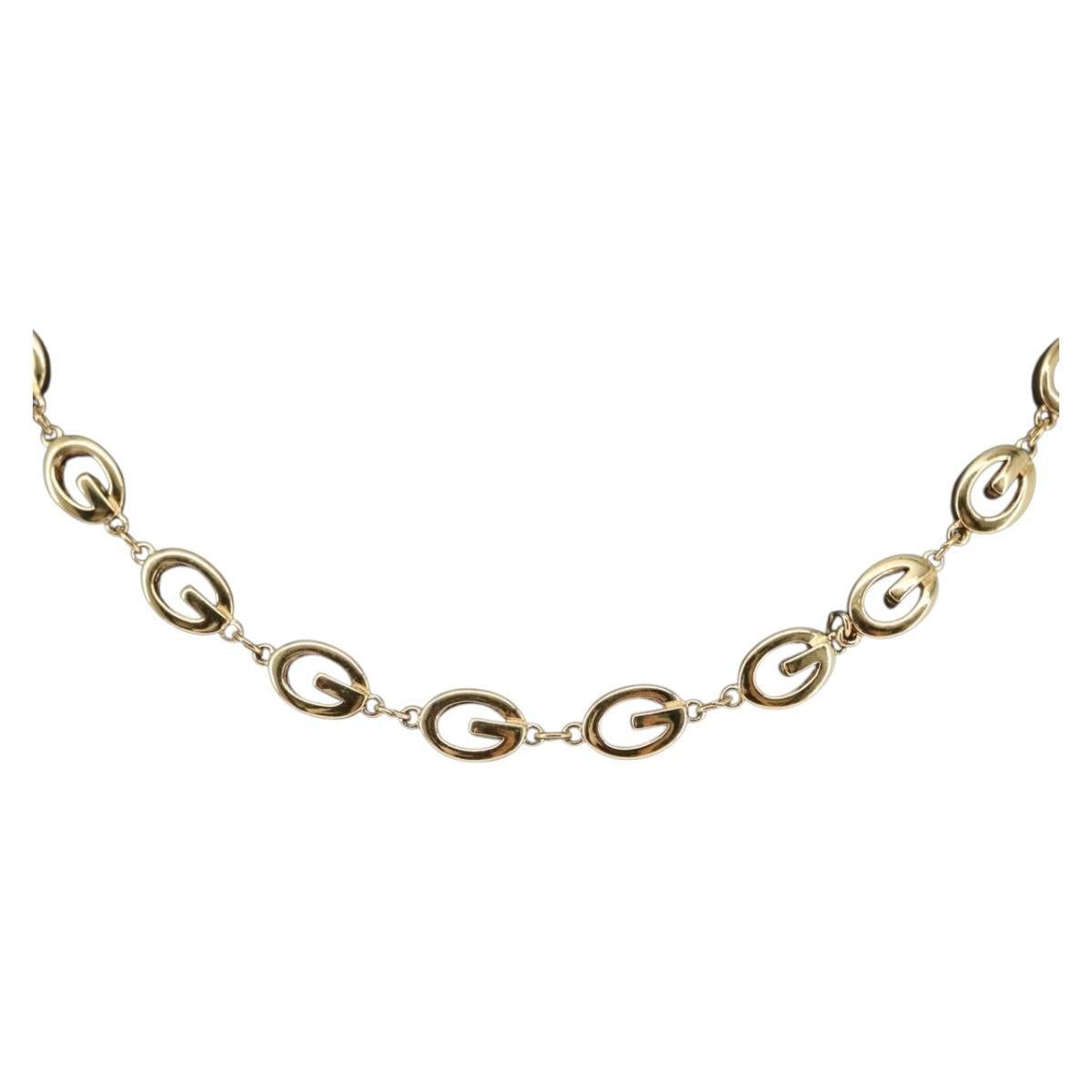 GIVENCHY Necklace metal Gold Auth 144704