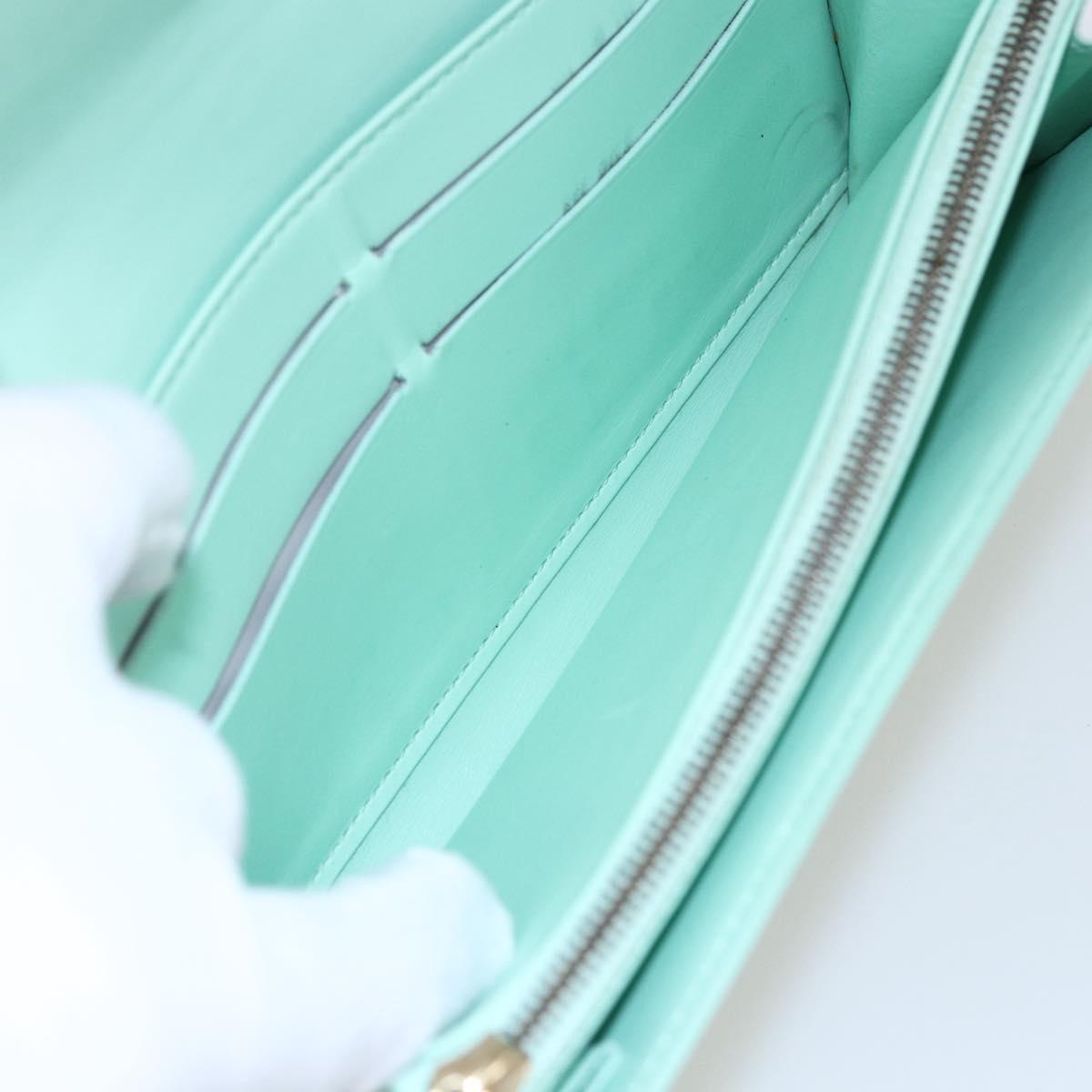 LOUIS VUITTON Monogram Vernis Portefeuille Sarah Wallet Peppermint Auth 144714