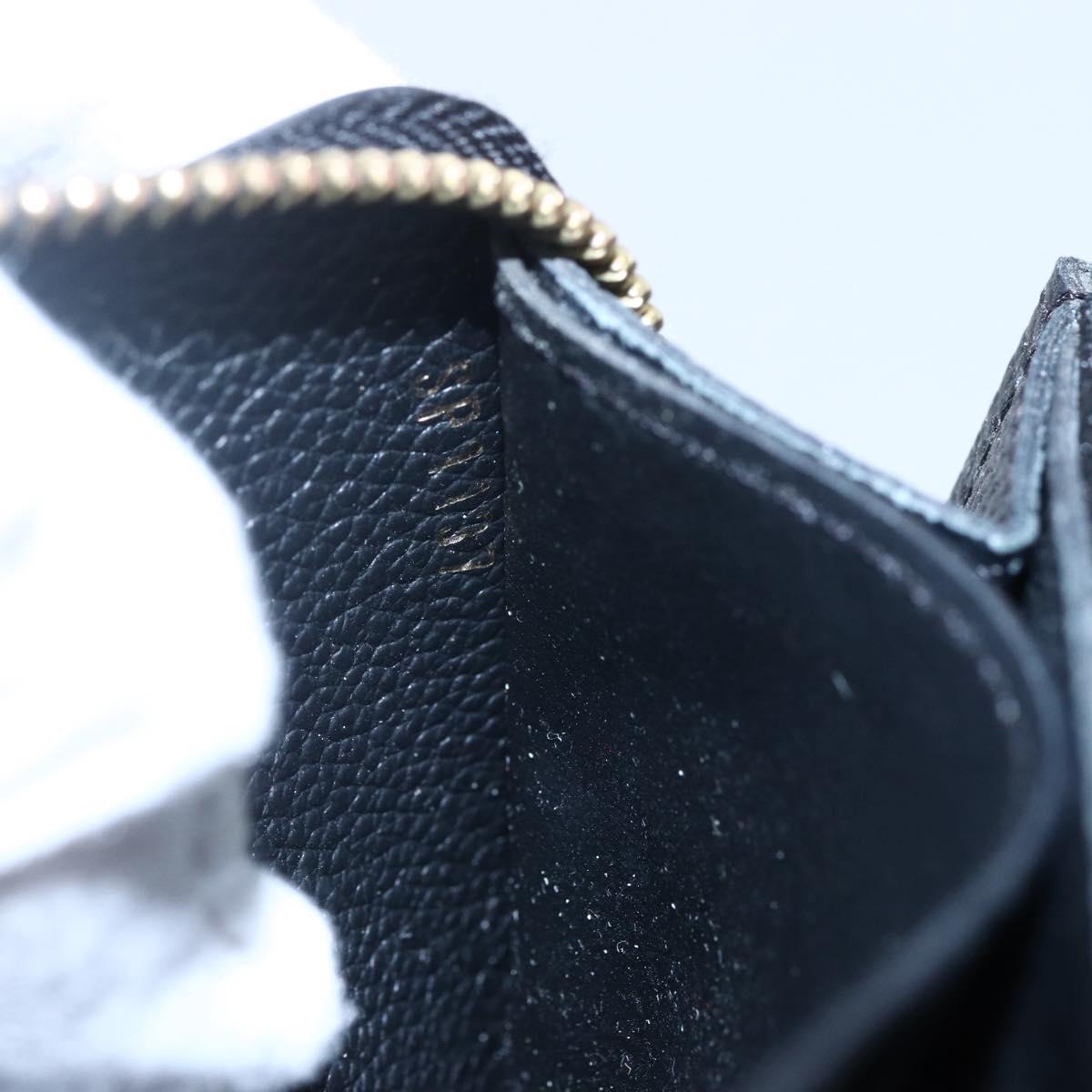 LOUIS VUITTON Monogram Empreinte Zippy Wallet Wallet Black M61864 LV Auth 144716