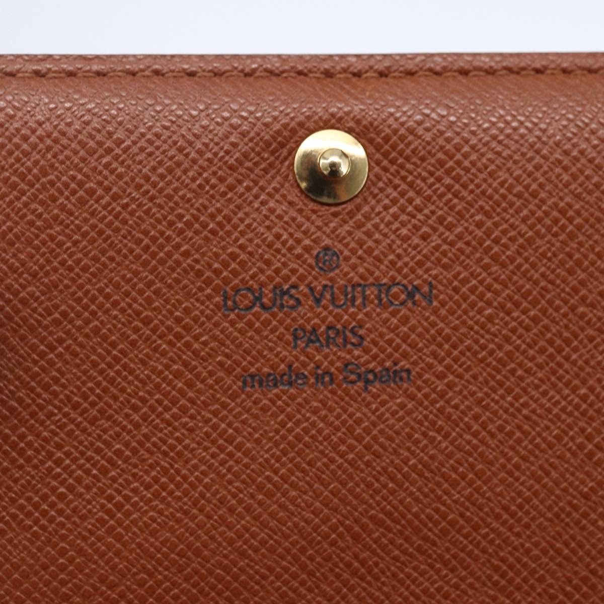 LOUIS VUITTON Monogram Porte Monnaie Billets Tresor Wallet M61730 LV Auth 144718