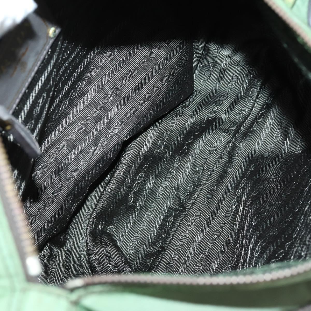 PRADA Pouch Bag Nylon 3Set Green Khaki Light green Auth 144723