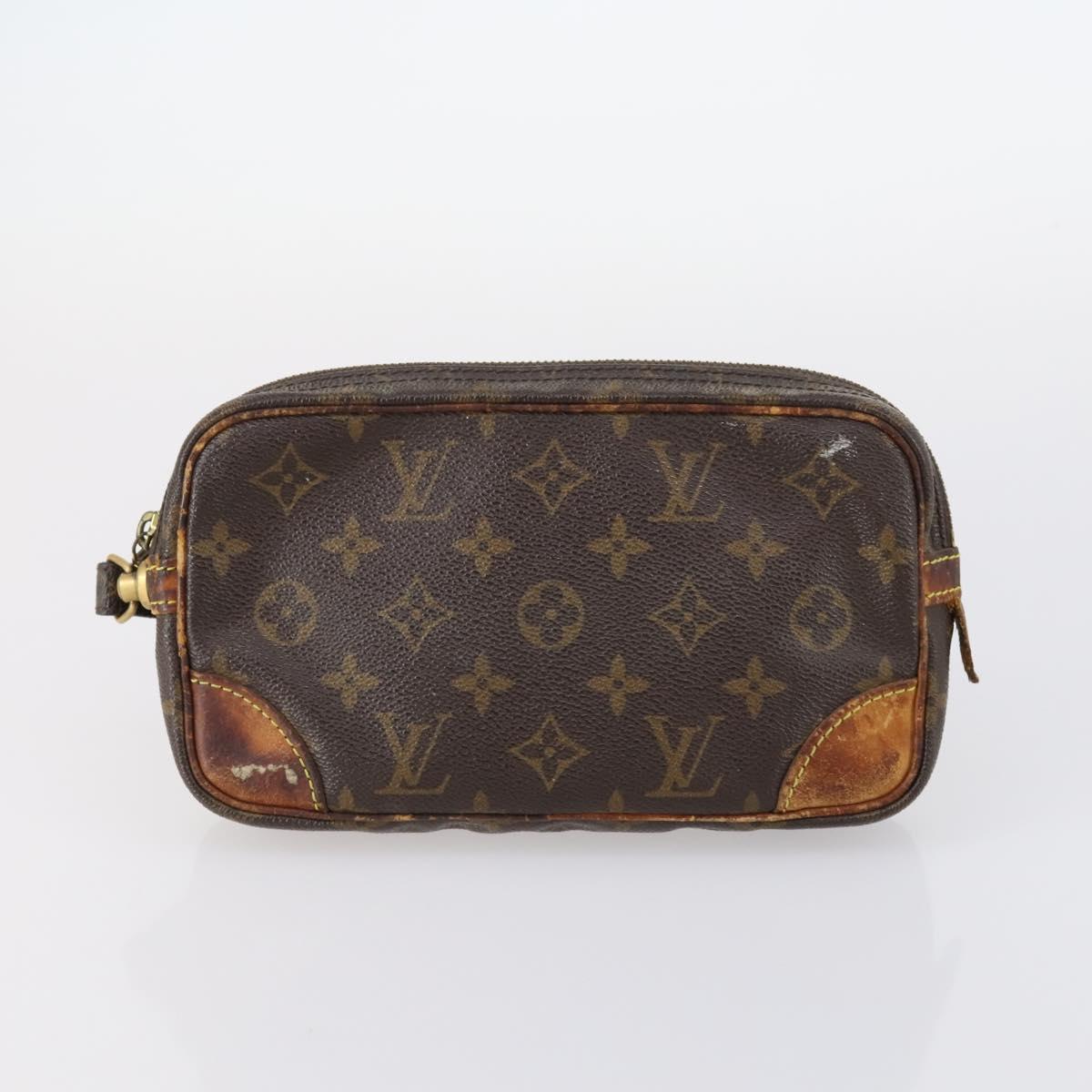 LOUIS VUITTON Burberry Monogram Nova Check Bag Canvas 3Set Black Auth 144724