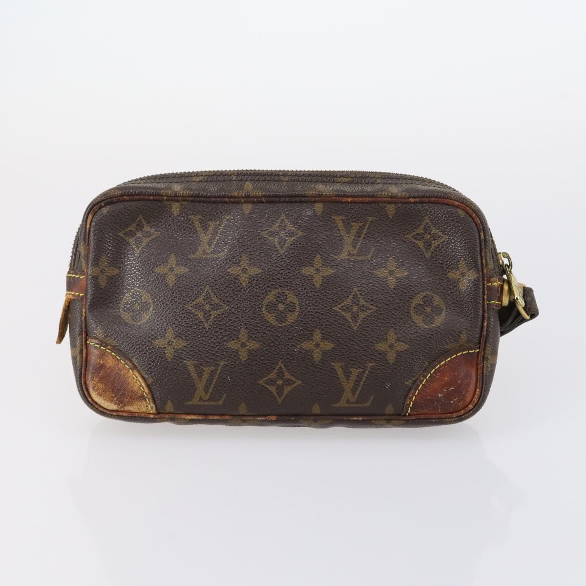 LOUIS VUITTON Burberry Monogram Nova Check Bag Canvas 3Set Black Auth 144724