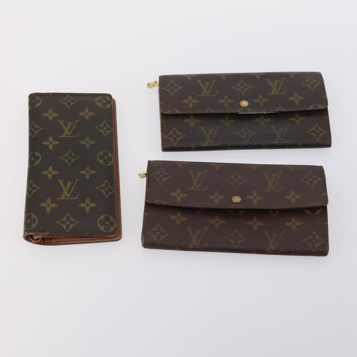 LOUIS VUITTON Monogram Long Wallet 6Set LV Auth 144732